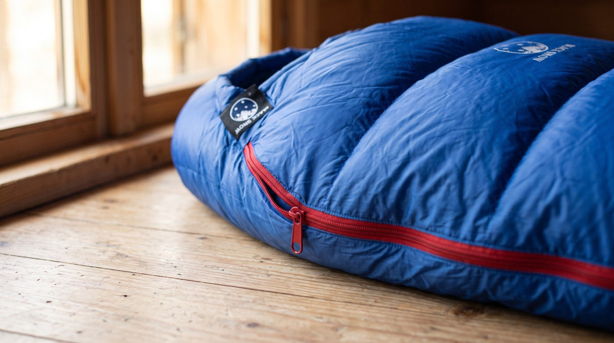 Fermeture éclair rouge du sac de couchage momie bleu (Couleur : Bleu)
