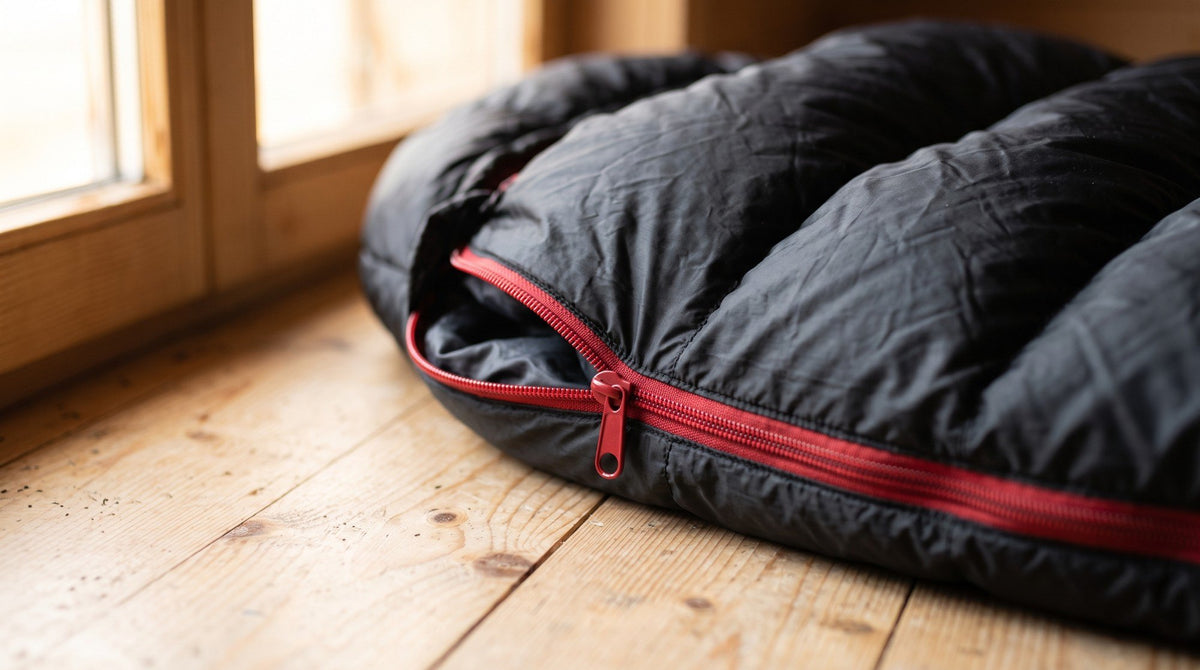 Fermeture éclair rouge du sac de couchage momie noir (Couleur : Noir)