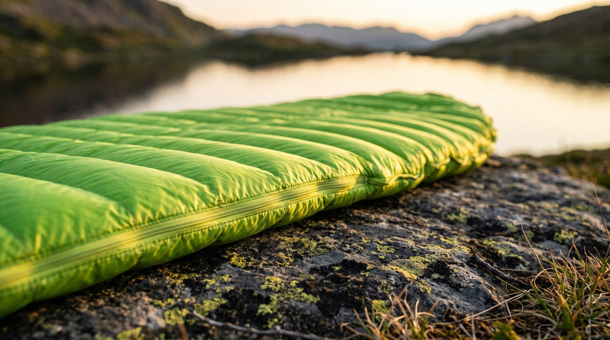 Fermeture éclair latérale du sac de couchage ultra léger vert (Couleur : Vert)