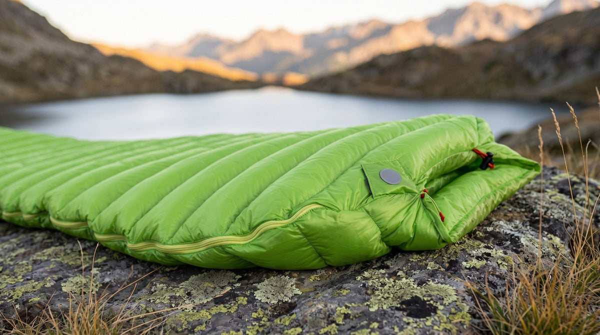 Ouverture sans capuche du sac de couchage ultra léger vert, cordon de serrage (Couleur : Vert)